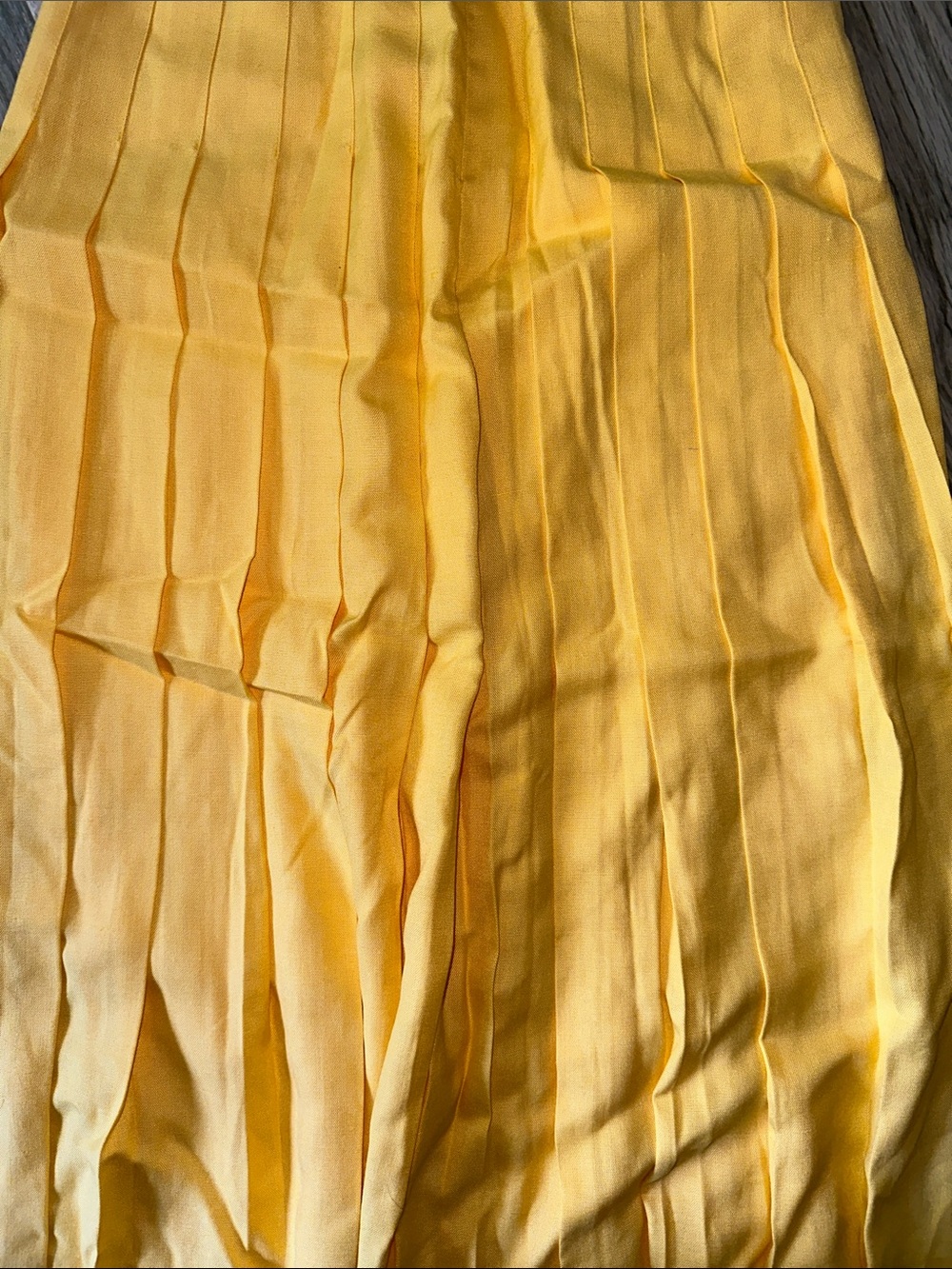 Talbots NWT vintage Yellow Pleated maxi Skirt - Women size 2‎ - Picture 10 of 12